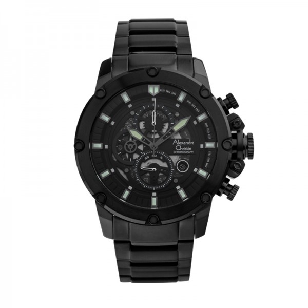 Alexandre Christie AC 6564 Full Black Steel MCBIPBA